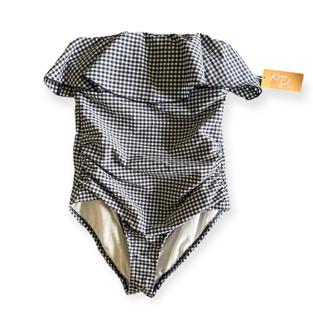Kona sol strapless one piece swim suit